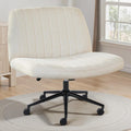 Criss Cross Chair with Wheels Wide Cross Legged Office Desk Vanity