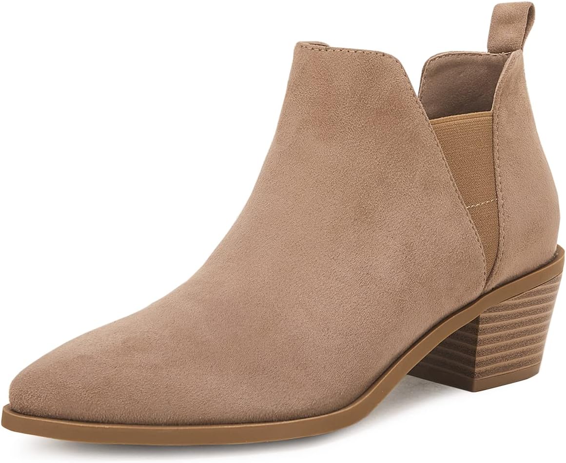 Stylish Minshluu Booties for Women with Chunky Heel Design