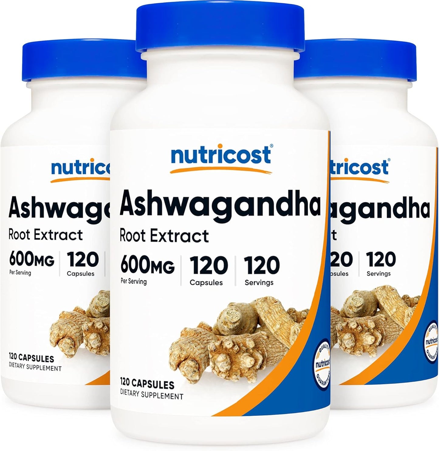 Nutricost Ashwagandha Herbal Supplement 600mg - 3 Bottles