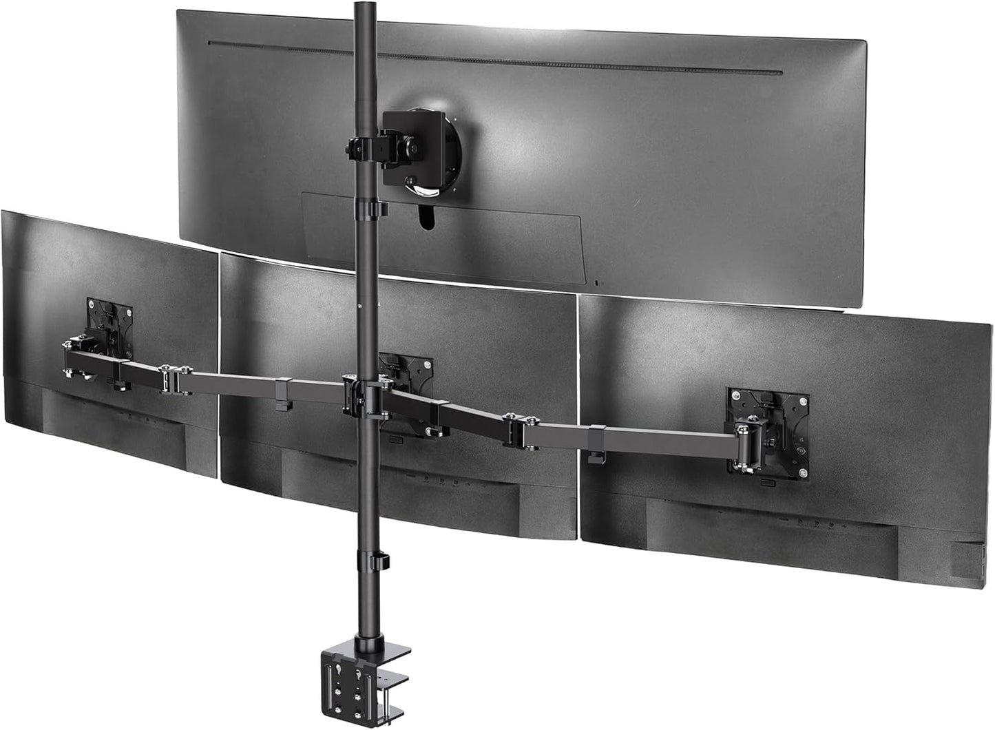 Quad Monitor Desk Mount for 49 in Ultrawides and 27 in Screens