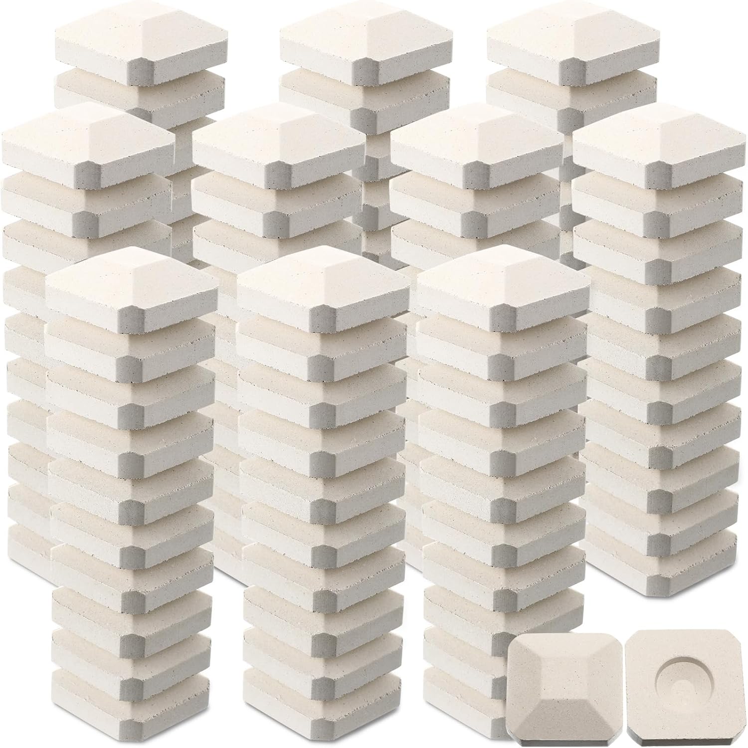 100 Pcs Barbecue Ceramic Briquettes for Even Heating Grills