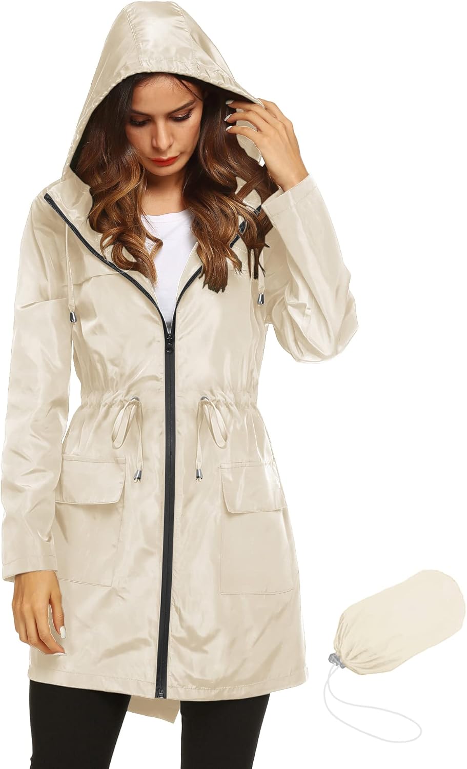 Lomon Women Waterproof Lightweight Rain Jacket for Outdoor Fun