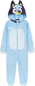 Bluey Fleece Jumpsuit for Boys Toddlers Hooded Romper - Cozy Fleece