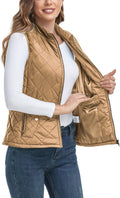 Women's Quilted Stand Collar Vest - Lightweight Layering, One Inner