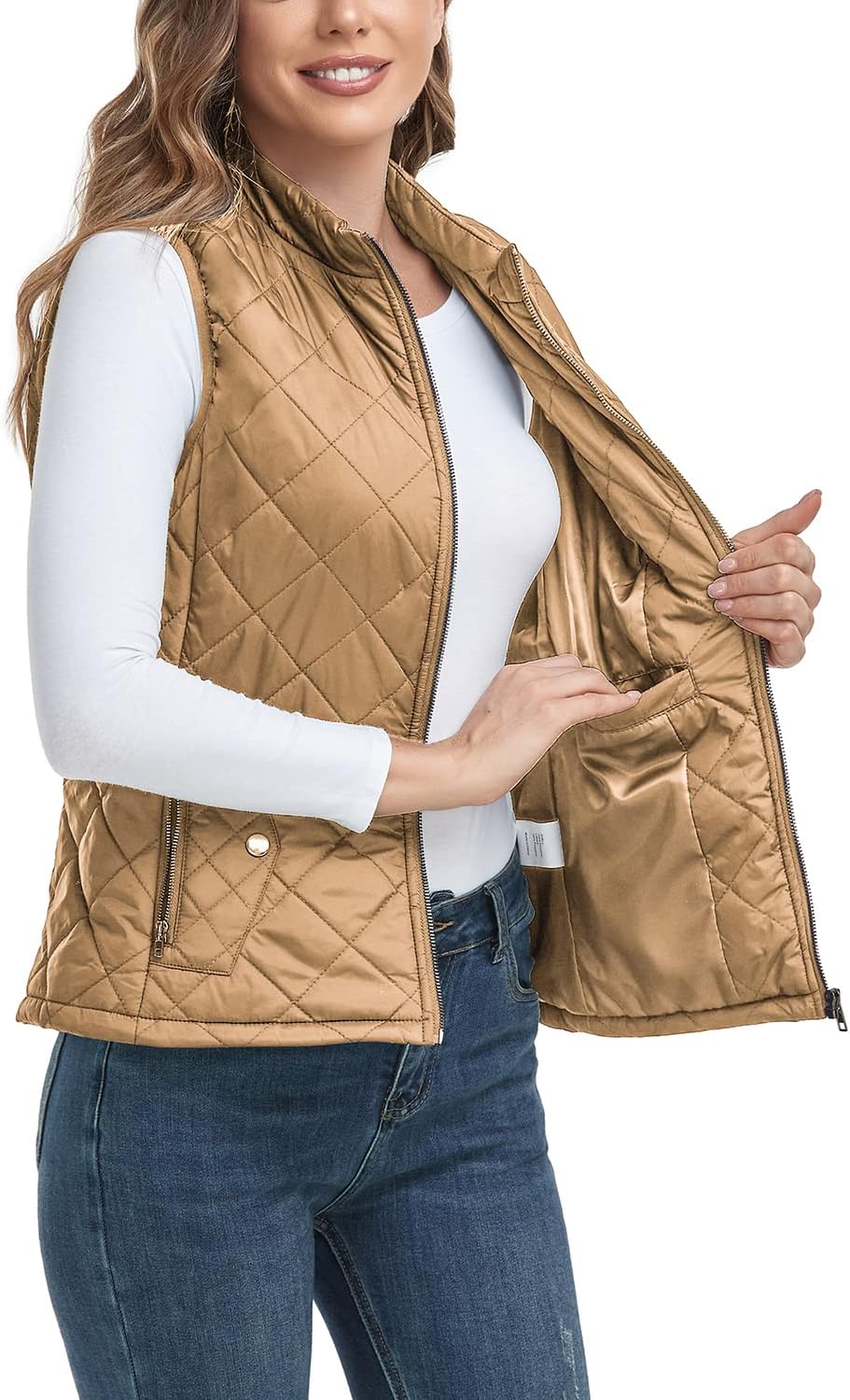 LONGKING Women's Outwear Vest - Lightweight Quilted Design