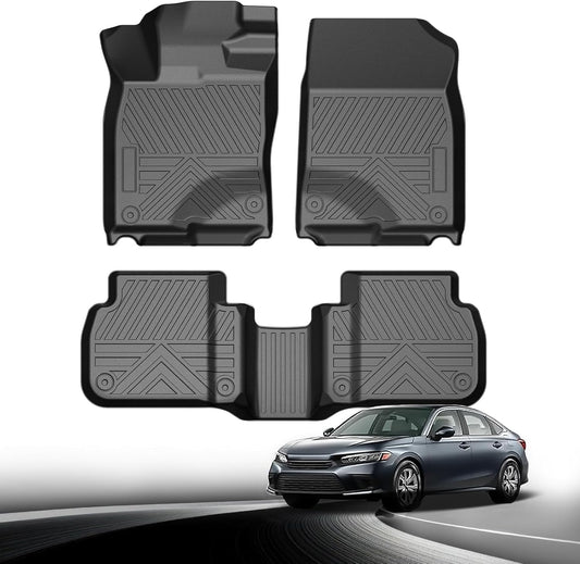 Carbon Fiber Floor Mats for Honda Civic Sedan 2022 2023 2024 2025