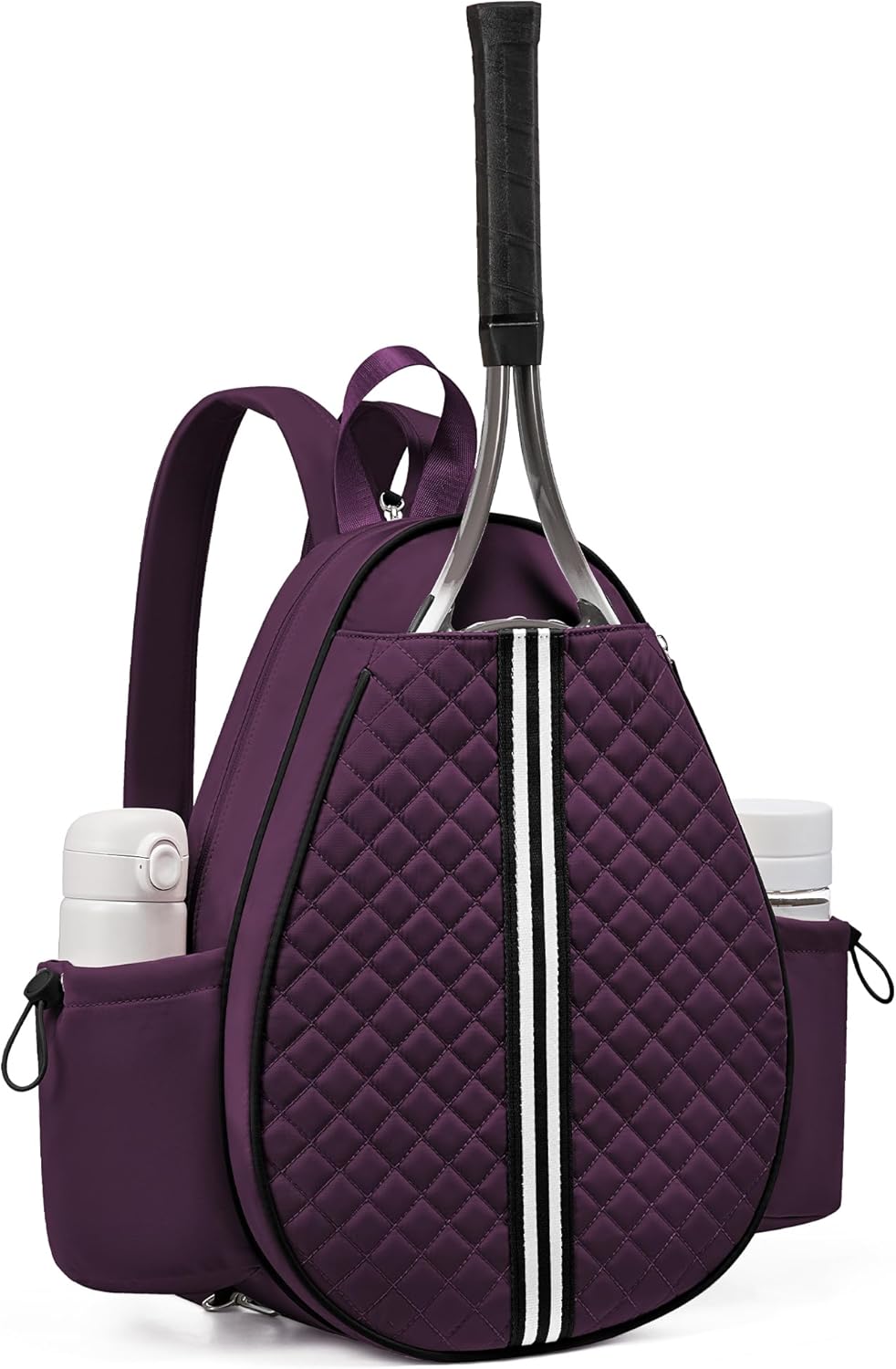 Quilted Tennis Sling Crossbody Backpack for Racket Sports
