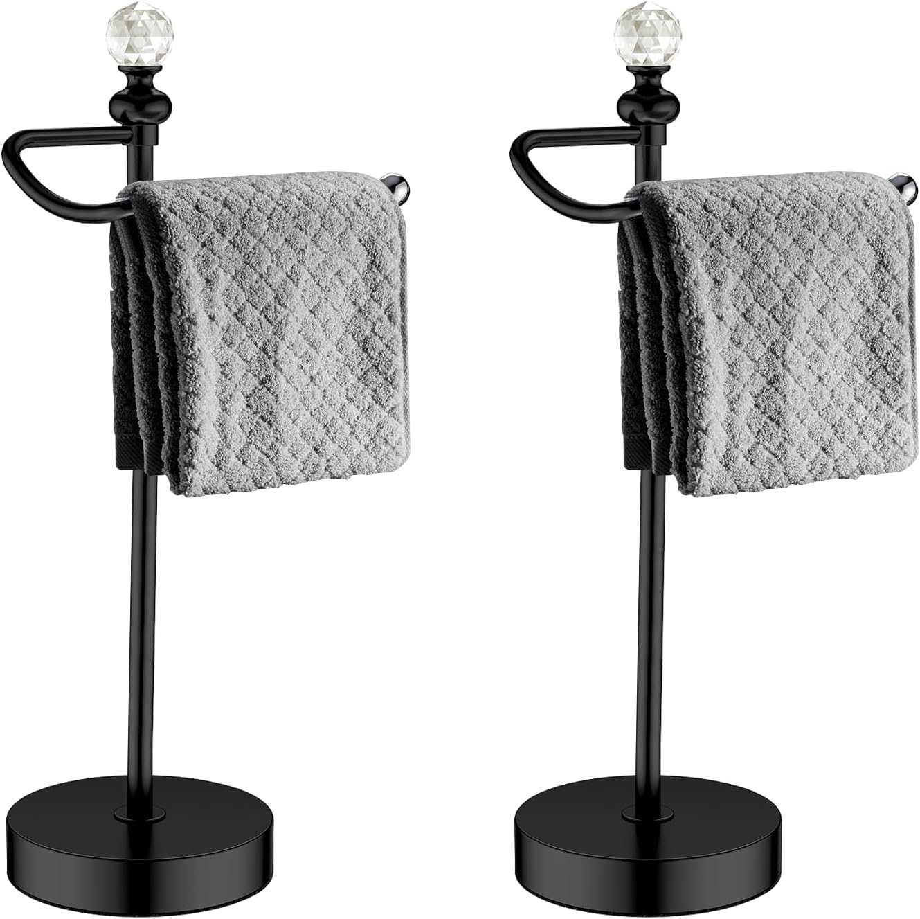 Stainless Steel Black Towel Rack Hand Holder for Bathroom Use