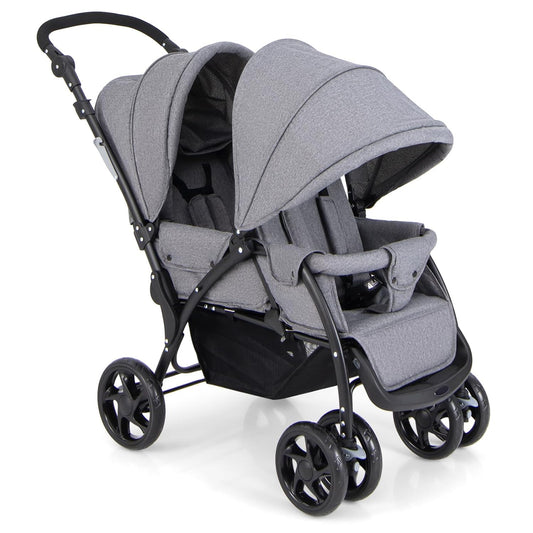 HONEY JOY Double Stroller for Newborn and Toddler Comfort
