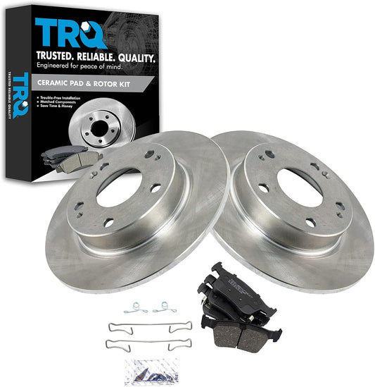 TRQ Rear Brake Pad & Rotor Kit for 2016-2022 Honda Civic
