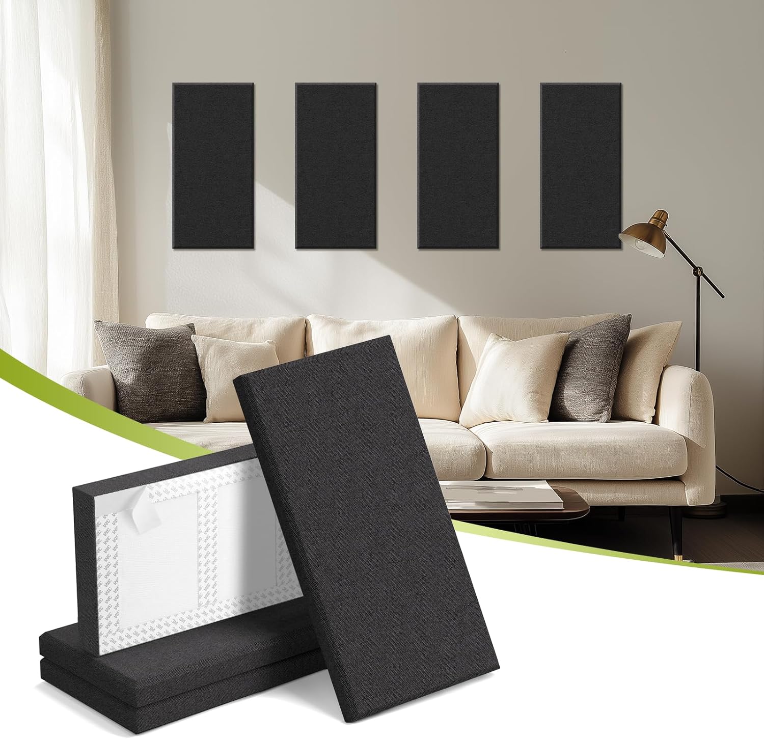 4 PCS Acoustic Wall Panels for Superior Sound Absorption