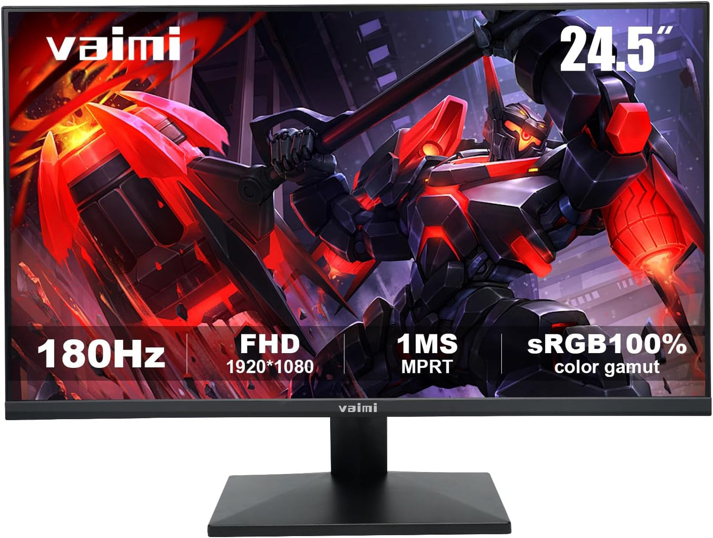 24.5 Inch Gaming Monitor with 180Hz Refresh Rate and FreeSync
