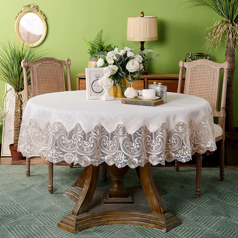 Elegant Lace Round Tablecloths for Stylish Dining Experiences