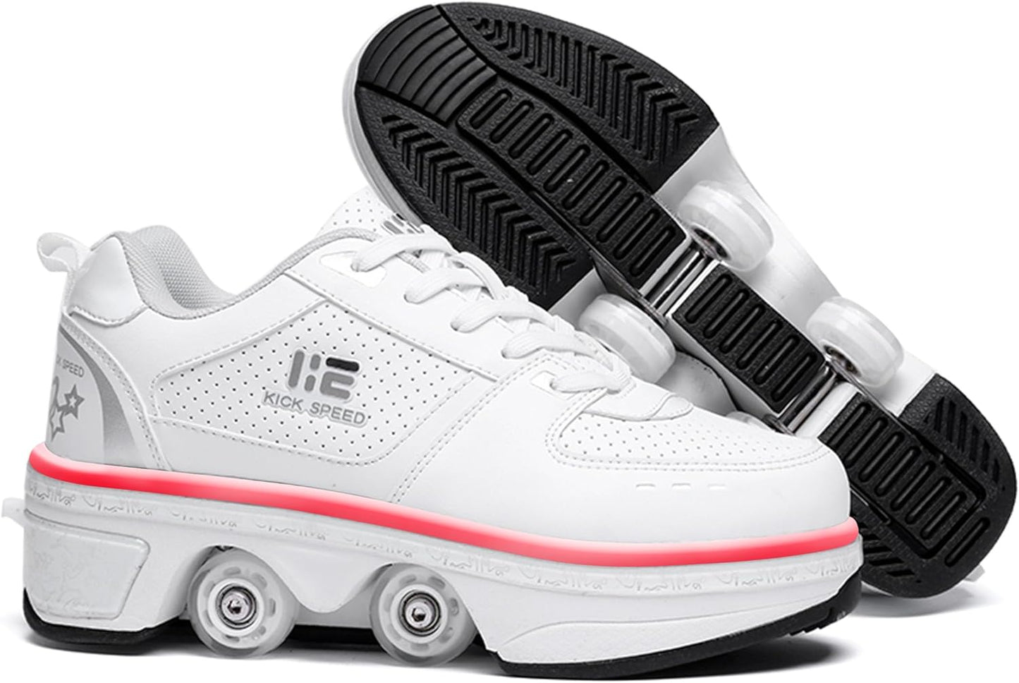 2-in-1 Roller Skates Shoes for Outdoor Sports Fun and Style