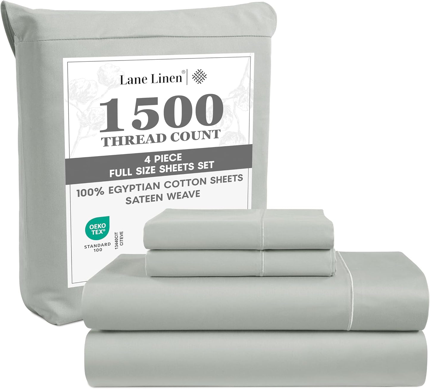 1500 TC Egyptian Cotton Full Size Sheets Set for Ultimate Comfort