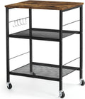 LIANTRAL Rolling Cart 3-Tier Utility Microwave Bar Cart - Versatile