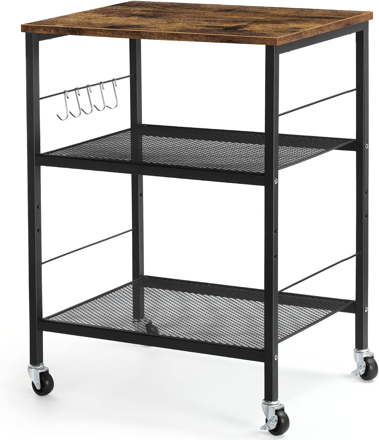 LIANTRAL 3-Tier Rolling Cart for Kitchen and Home Office Use
