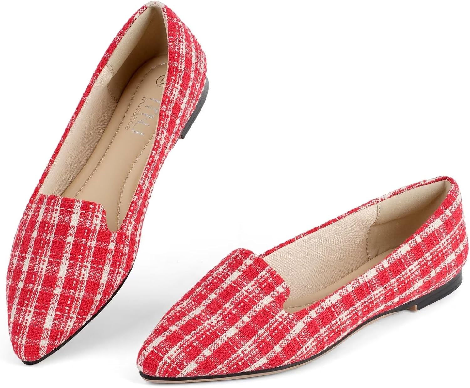 MUSSHOE Flat Shoes Women Comfortable Slip on Stylish Flats