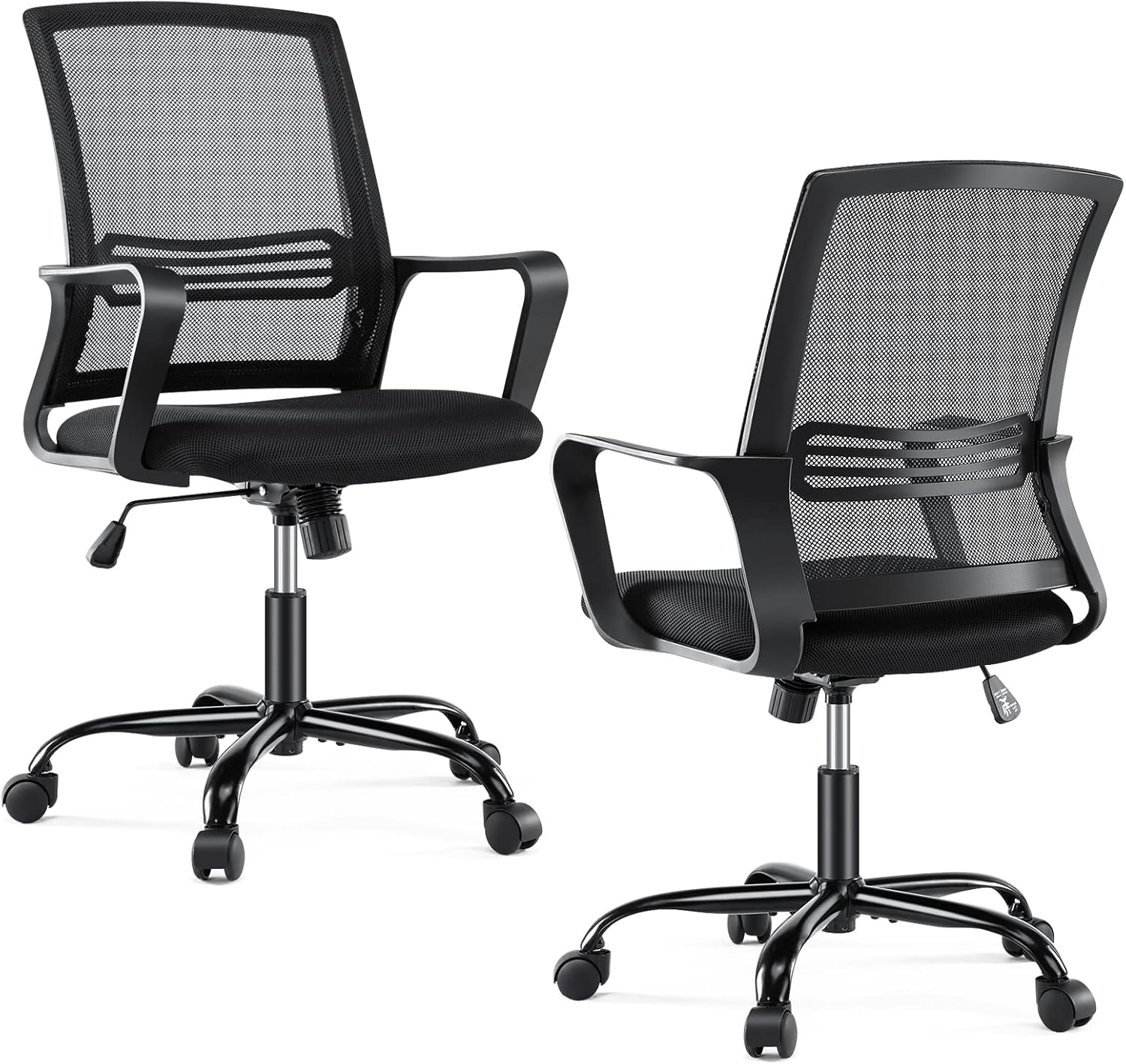 Ergonomic Office Chair with Lumbar Support & Wheels