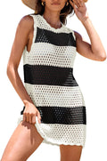Womens Swimsuit Cover Up Knit Crochet Beach Dress - Stylish Summer