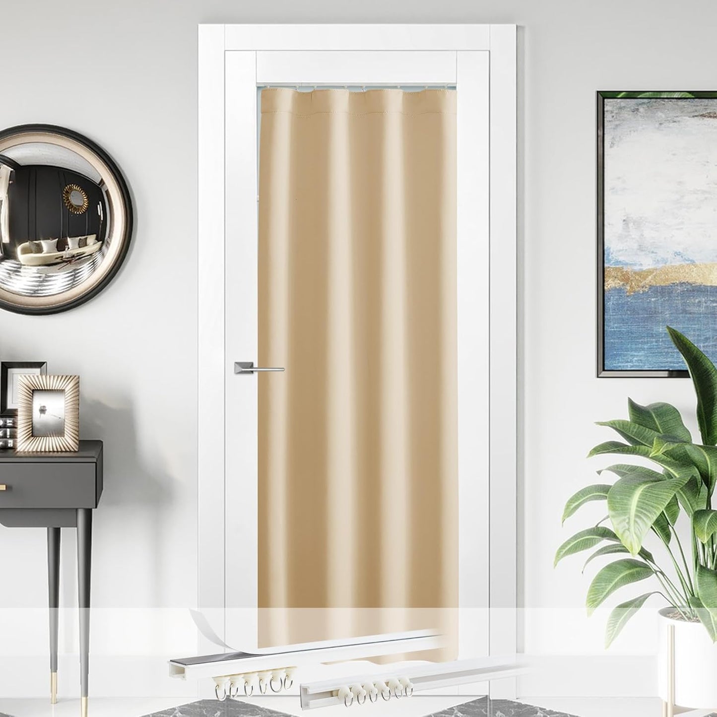 NICETOWN Room Darkening French Door Curtain 36x72 - Thermal Insulated Panel