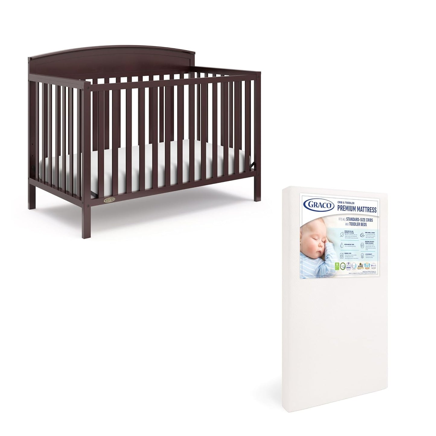 Graco Benton 5 in 1 Convertible Crib with Mattress Included