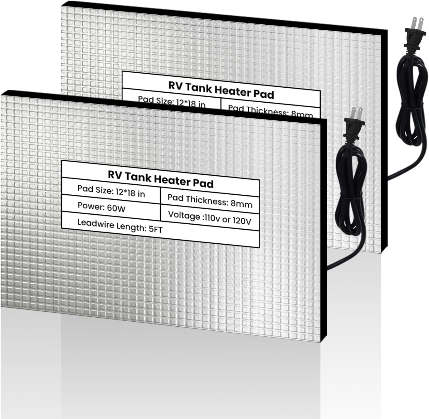 12 x 18 RV Tank Heater Pad Kit for 50 Gallon Water Tanks