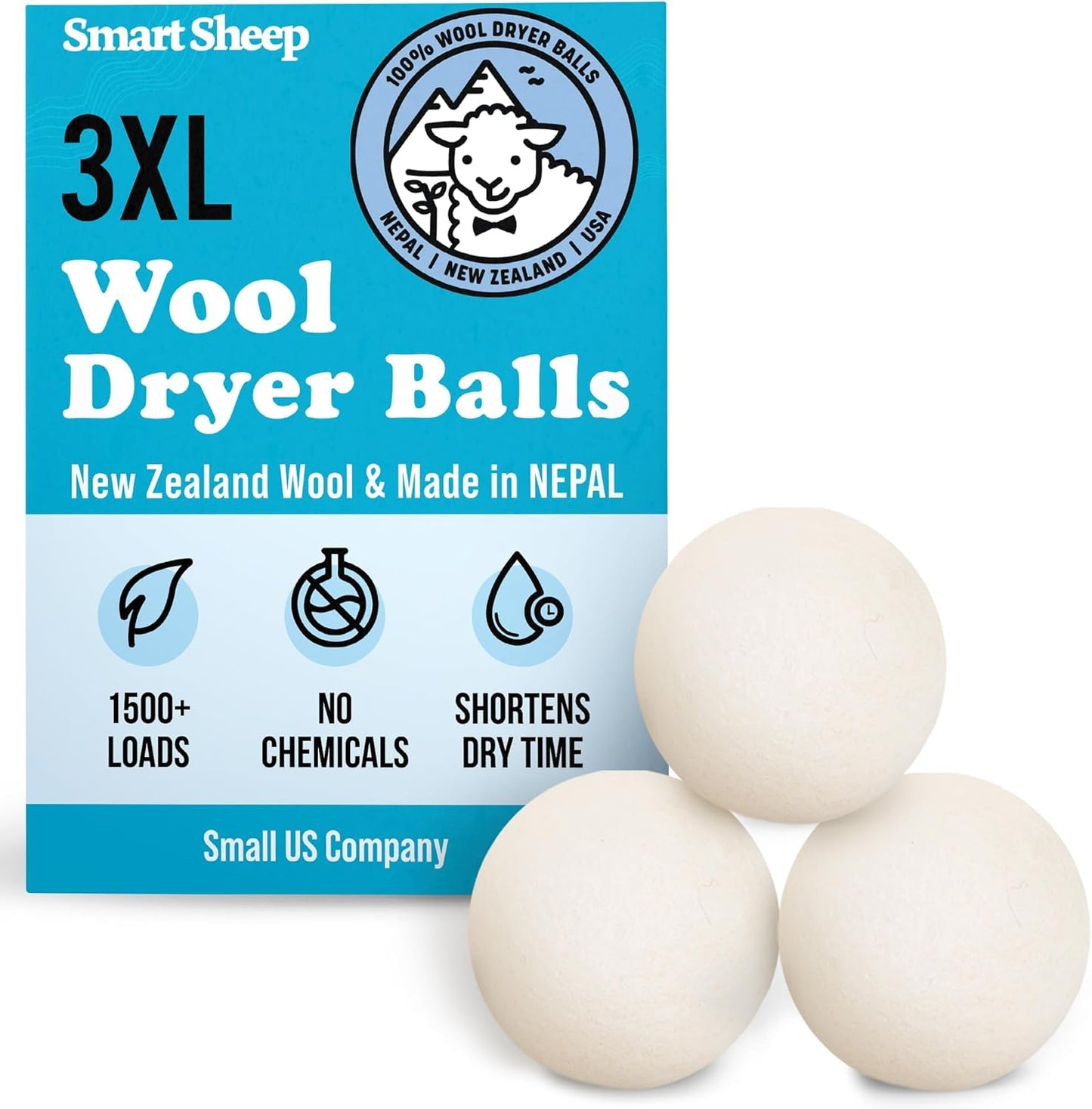 XL Wool Dryer Balls - Premium Fabric Softener