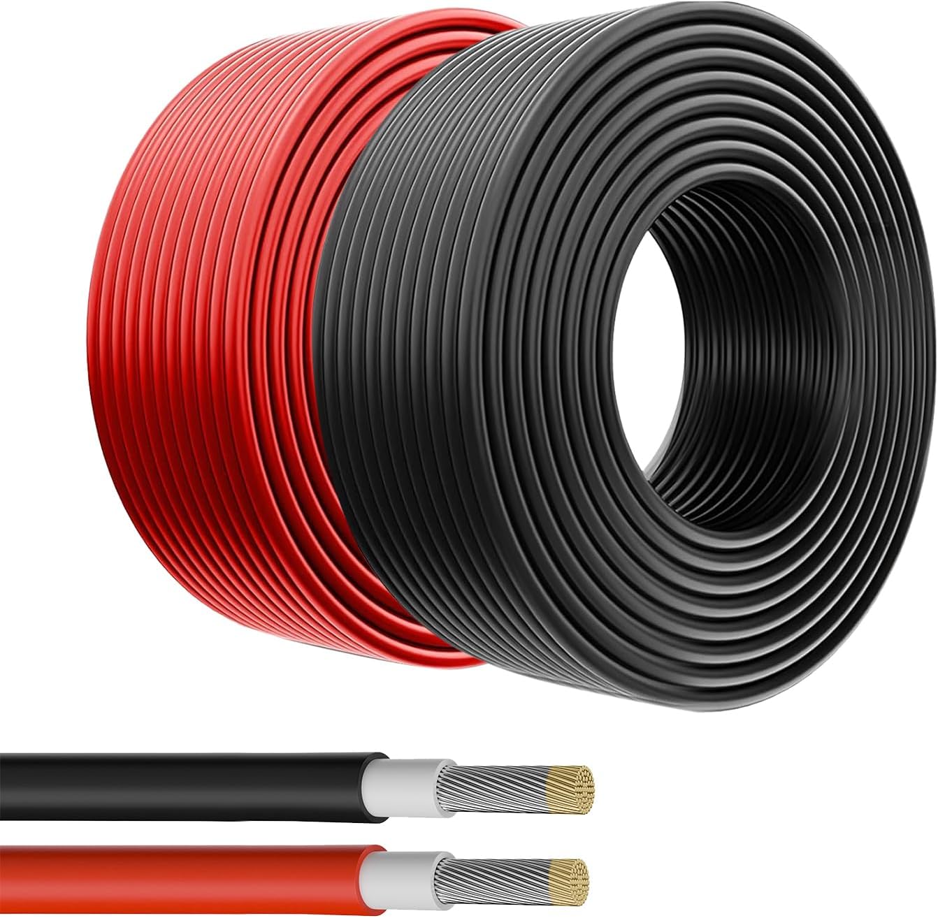 Solar Panel Wire 2X 100ft 10AWG Tinned Copper for Off Grid Use