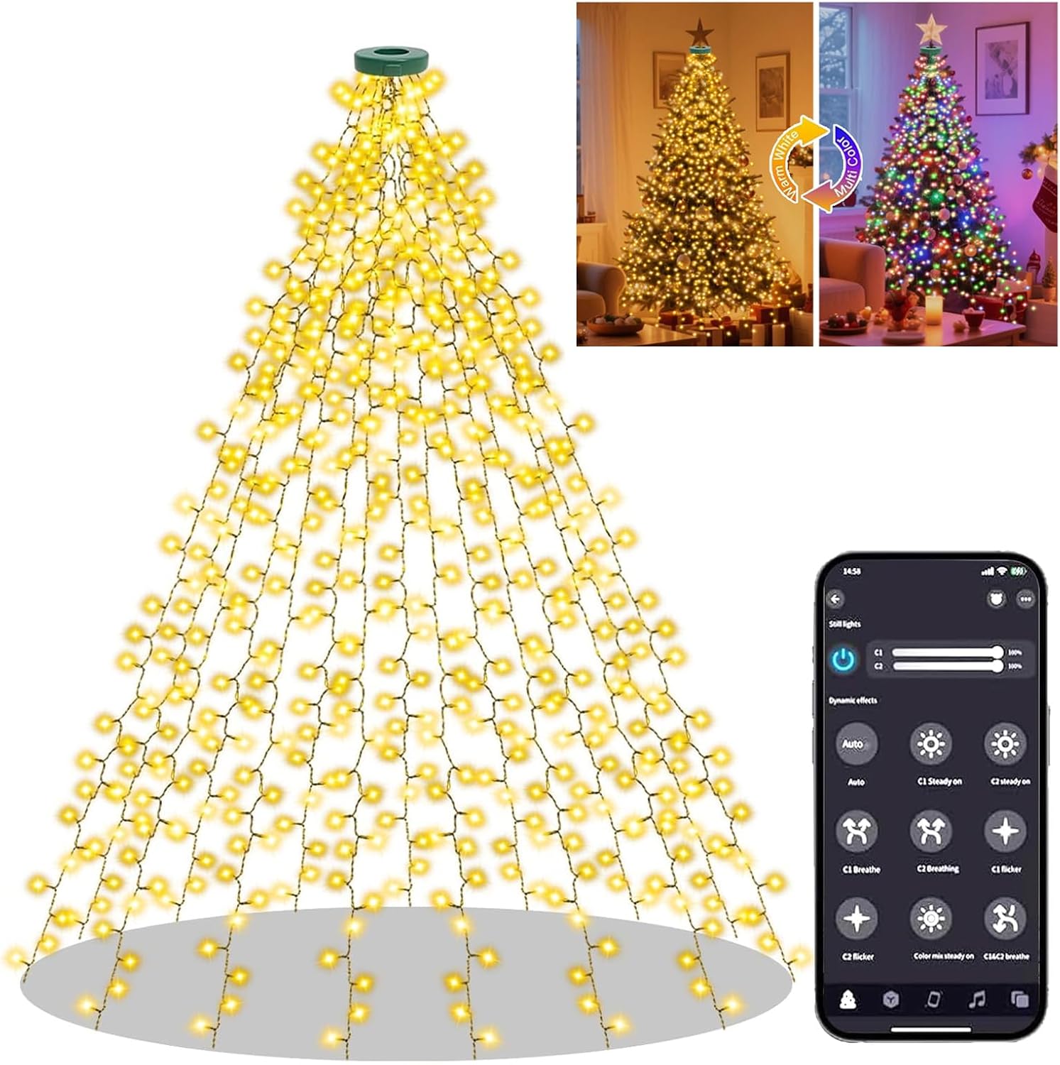 Smart Christmas Tree Lights with APP Control for Festive Cheer