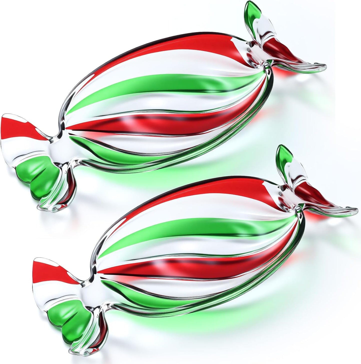 Maxcheck Christmas Candy Platter Set for Holiday Treats and Decor