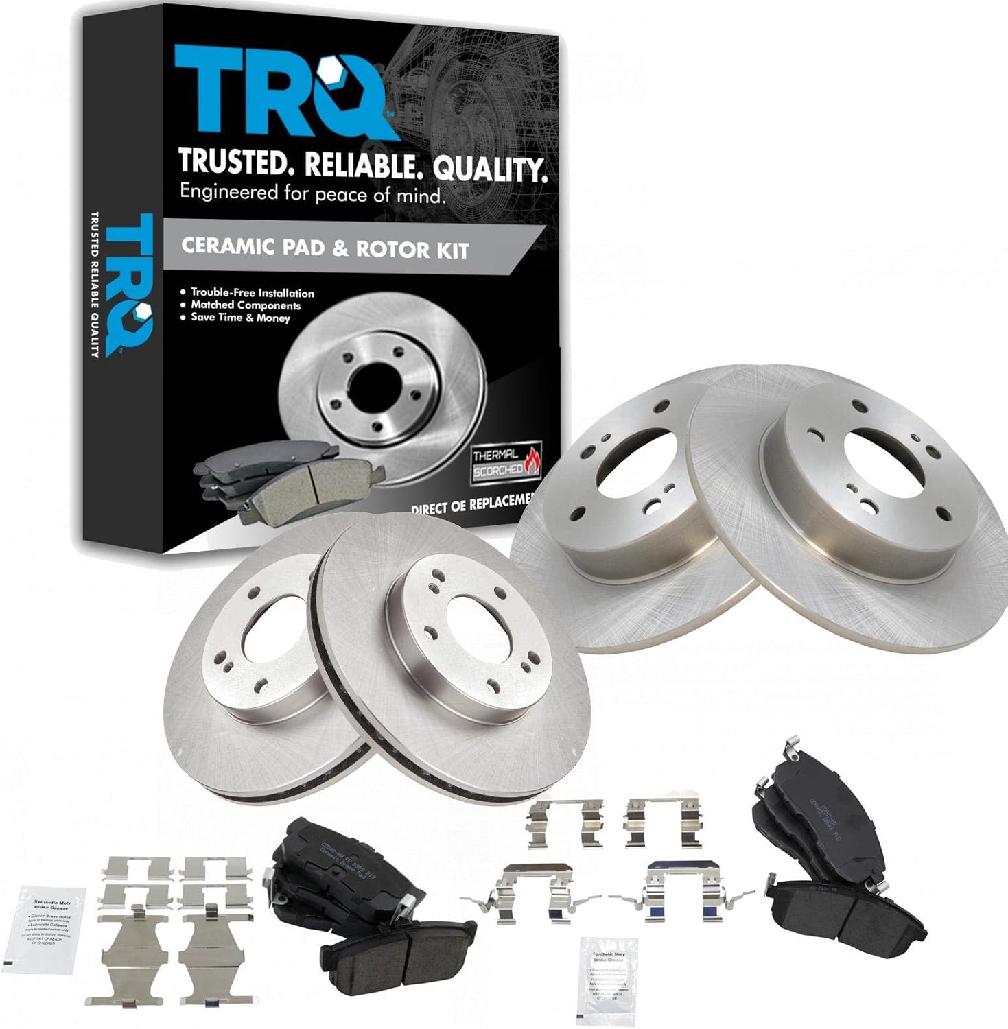 TRQ Brake Pad & Rotor Kit for 2000-2001 INFINITI I30