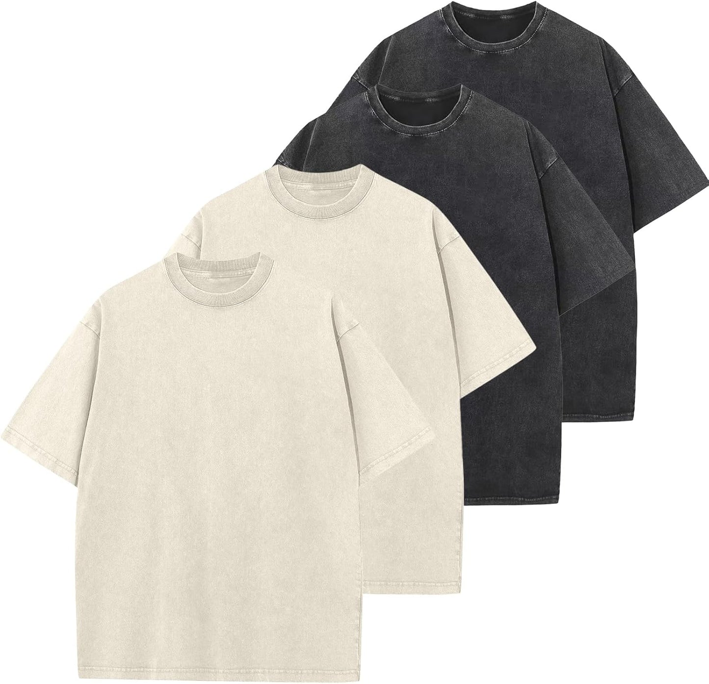 Men's Oversized Cotton T-Shirts for Casual Vintage Style