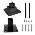 Heavy Duty Steel Fence Base Flange Kit for 2 in Square Posts
