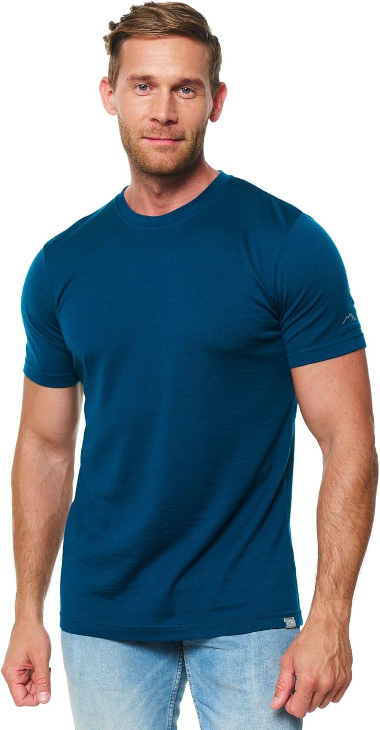 Merino Wool T-Shirt for Men - Lightweight Base Layer Comfort