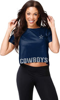 Women's NFL Team Logo Crop Top Shirt - Official Team Design