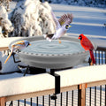 Heated Bird Bath for Deck Railing - 100W Thermostat Control