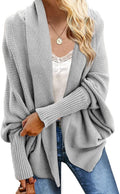 Women's Kimono Batwing Cable Knit Oversized Wrap Cardigan - Soft