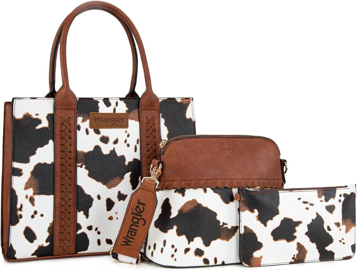 Wrangler 3Pcs Purses Set: Stylish Tote, Crossbody, and Wallet