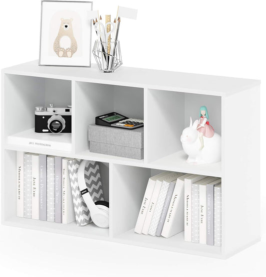 Furinno LUDER 5-Cube Bookshelf for Modern Living Spaces