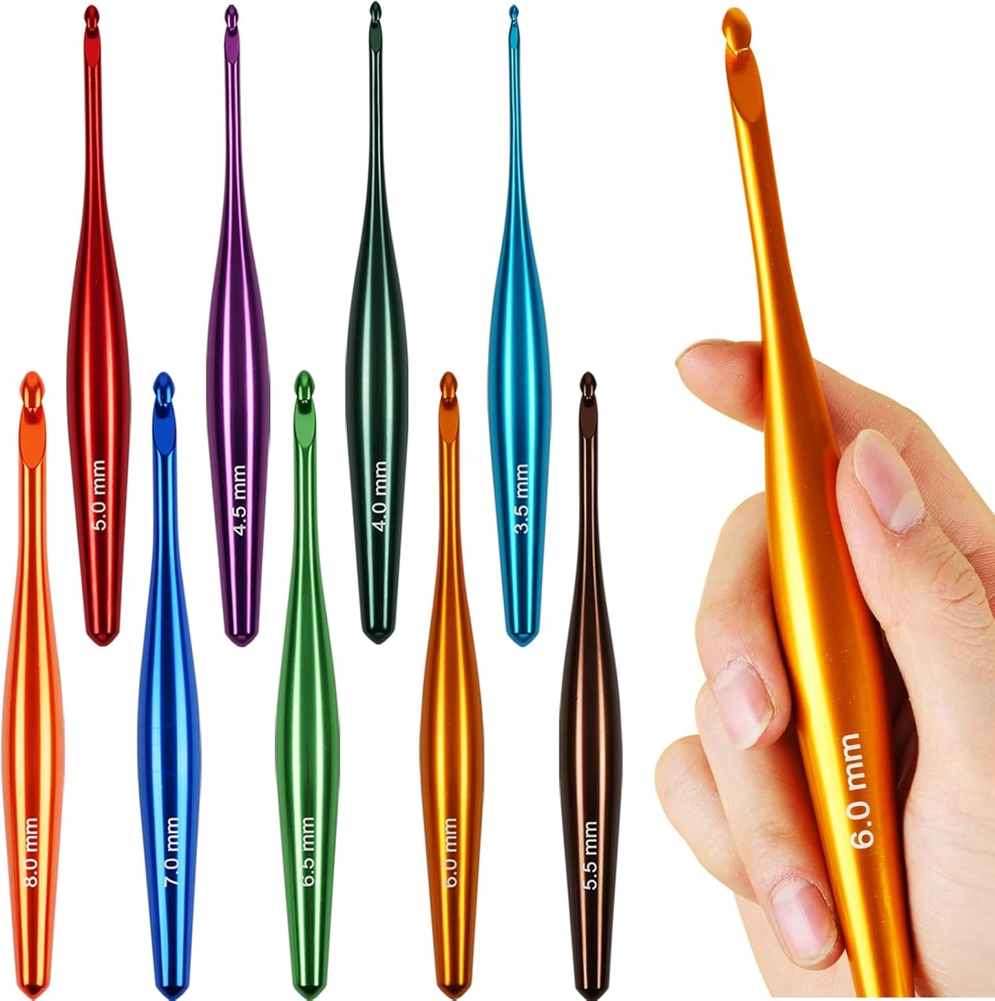 Svartur Crochet Hooks Ergonomic Set for Comfortable Crocheting