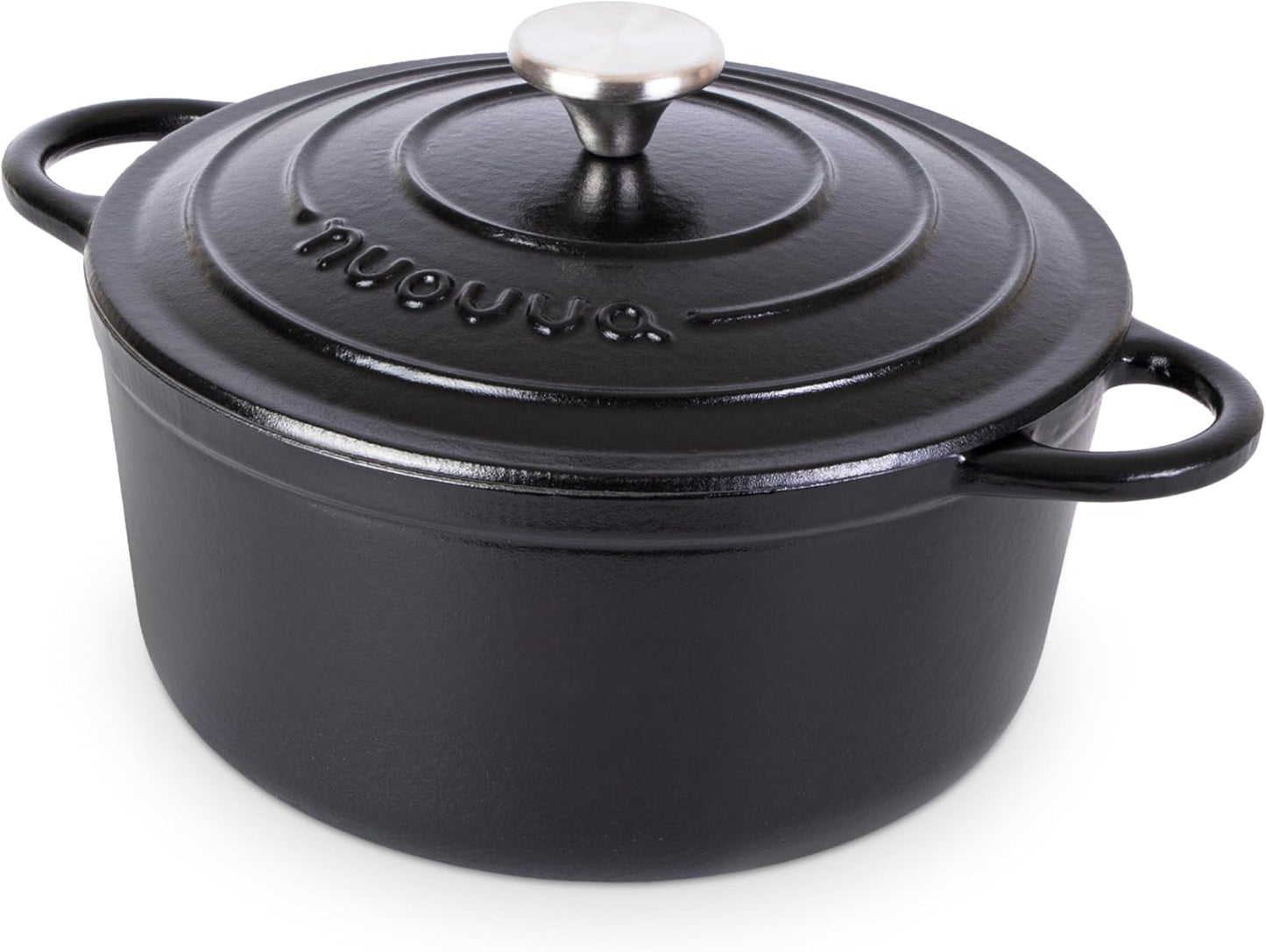 Cast Iron Pot with Lid for Versatile Cooking and Easy Cleaning