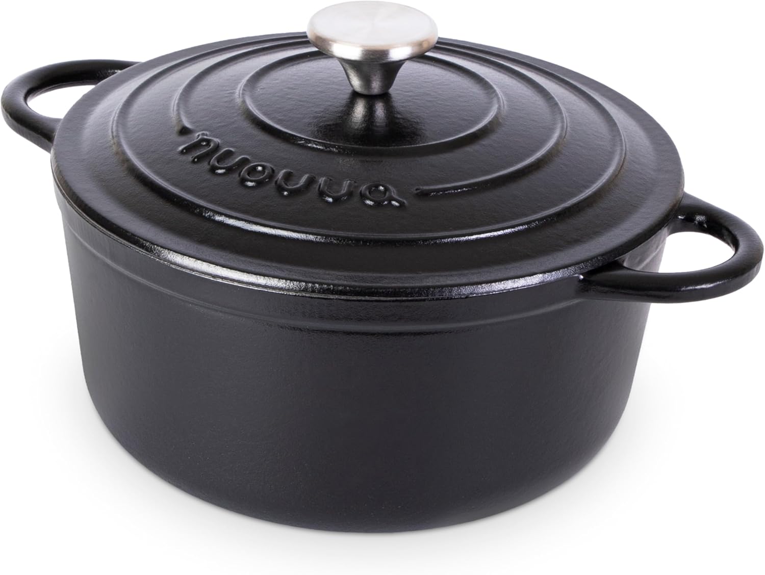 Cast Iron Pot with Lid for Versatile Cooking and Easy Cleaning