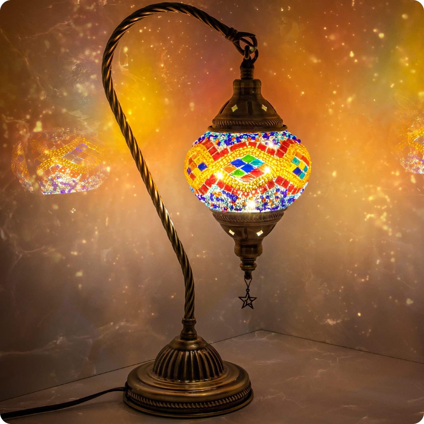 Yarra-Decor Turkish Moroccan Lamp with Unique Mosaic Design