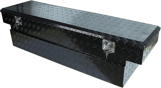 Durable 72 X 21 X 19 Inch Black Aluminum Tool Box for Trucks