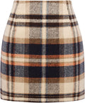 Plaid Mini Skirt High Waist A Line Bodycon Pencil - Fall Ready Women's