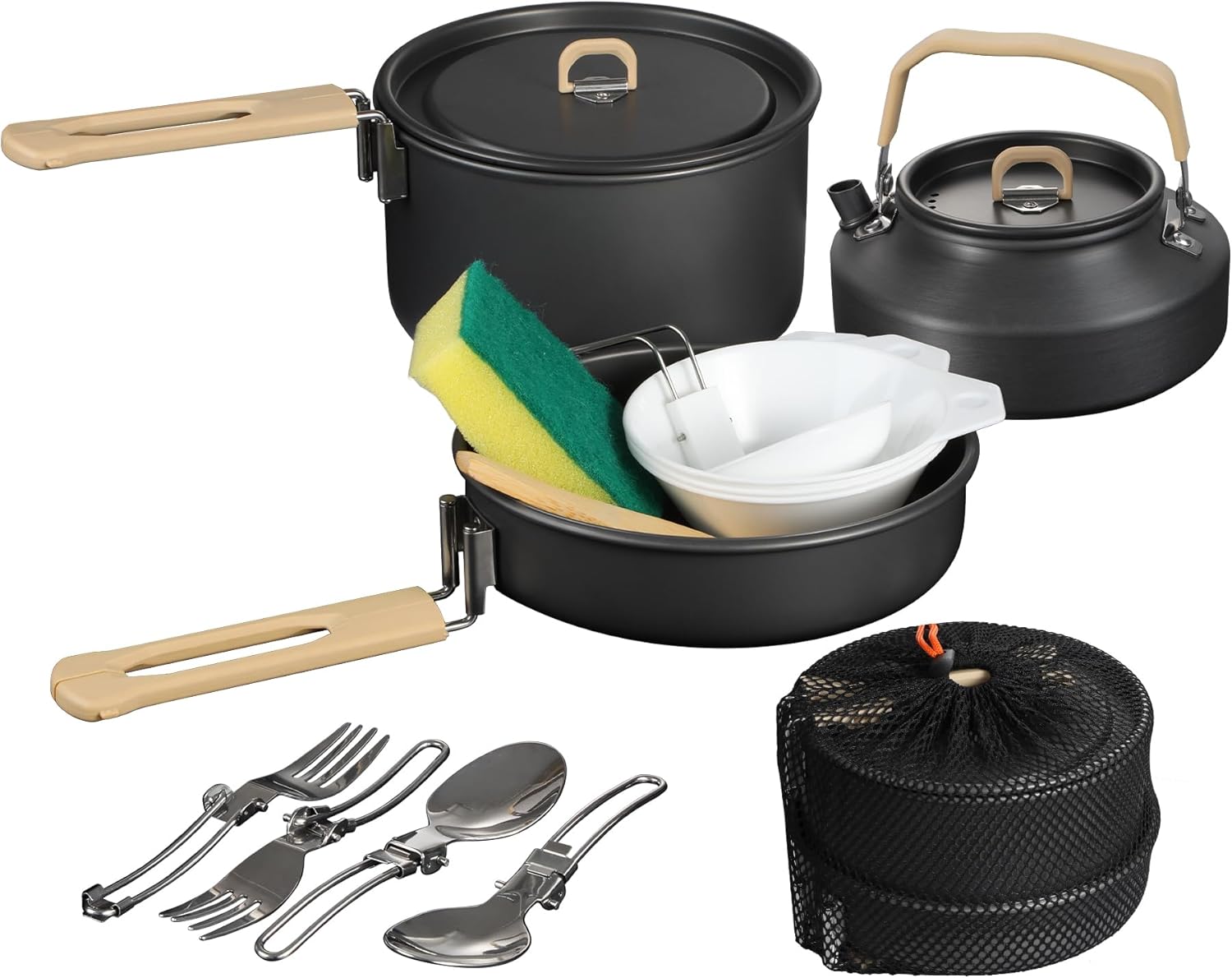 Portable Camp Cookware Set for Outdoor Cooking