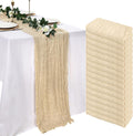 Beige Cheesecloth Table Runner 16 Pack 21 x 120 in - Rustic Sheer