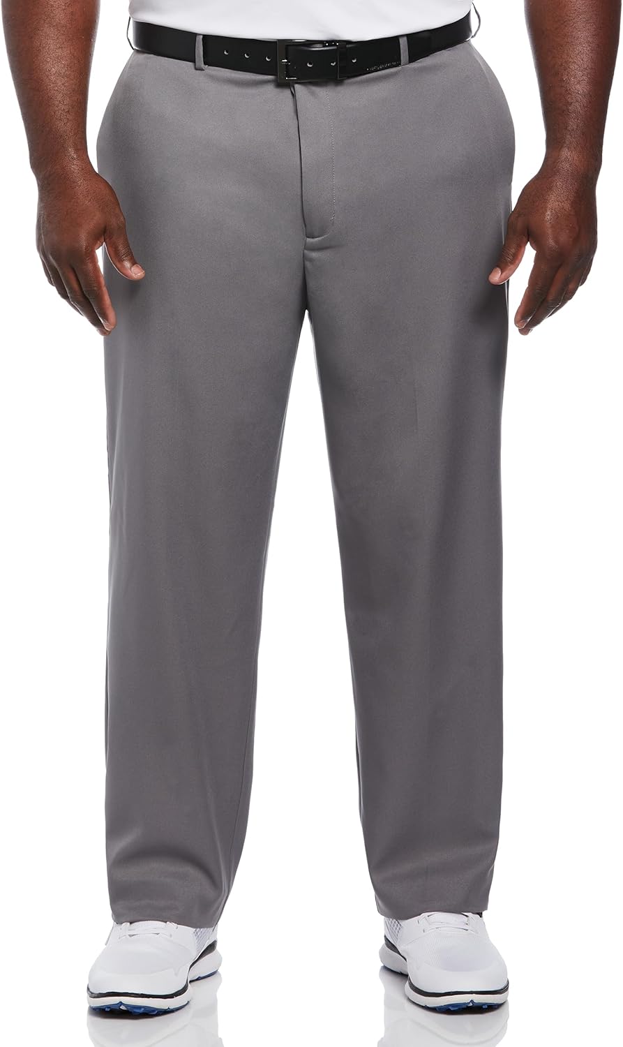 PGA TOUR Mens Flat Front Golf Pant with Expandable Waistband