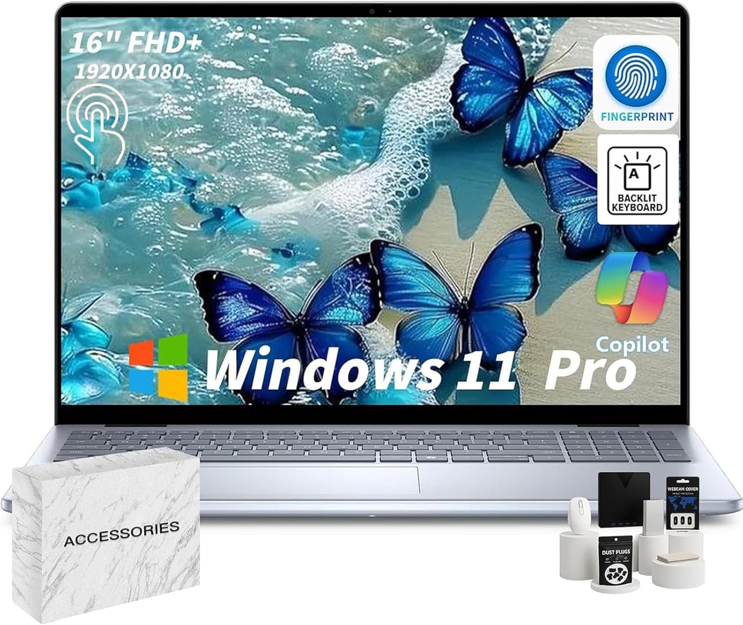 Dell Inspiron 16 Touchscreen Laptop with FHD+ Display and Power